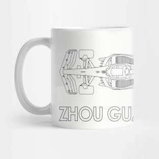 Zhou Guanyu F1 race car illustration Mug